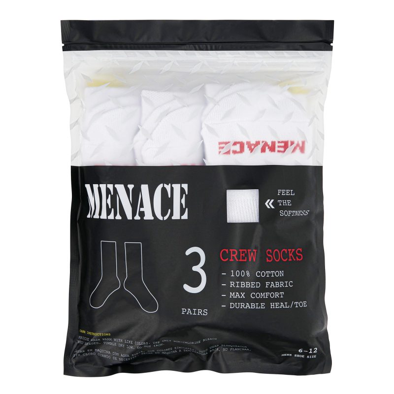 3PACKSOCKS SEALEDPACKAGE WHITE 2