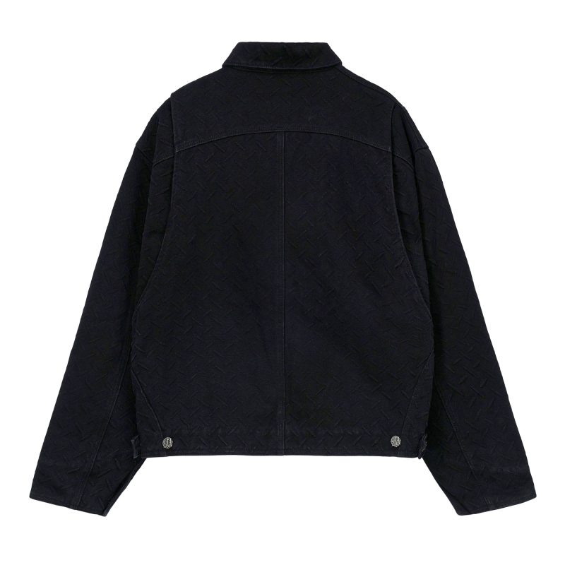 ALL OVEREMBOSSEDCANVASWORKJACKET BLACK 2