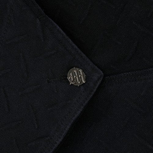 ALL OVER EMBOSSED CANVAS WORK JACKET BLACK 4