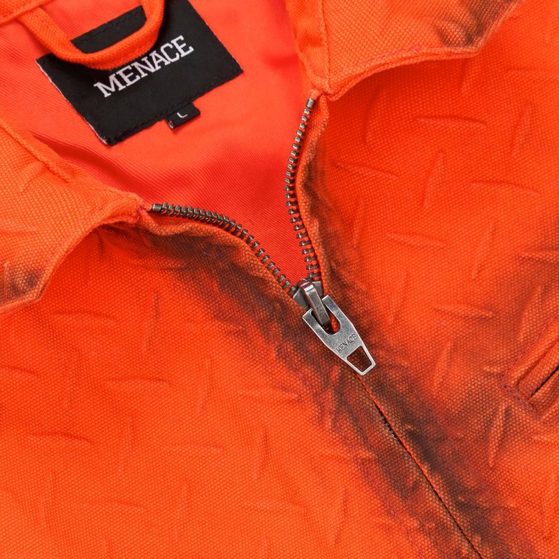 ALL OVER STEEL DIAMOND EMBOSSED JACKET ORANGE 3