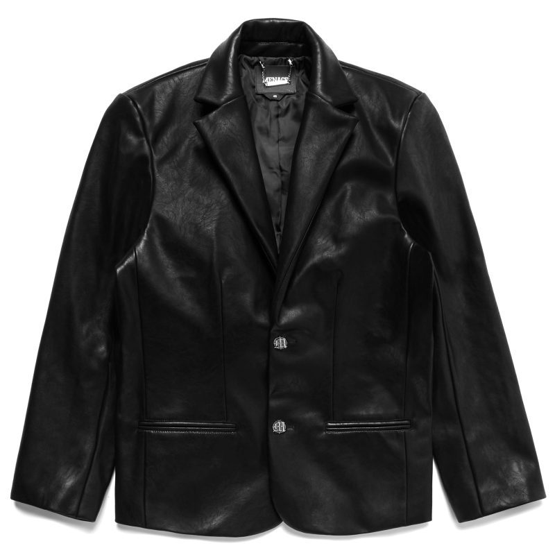 Black Leather Menace Blazer 1