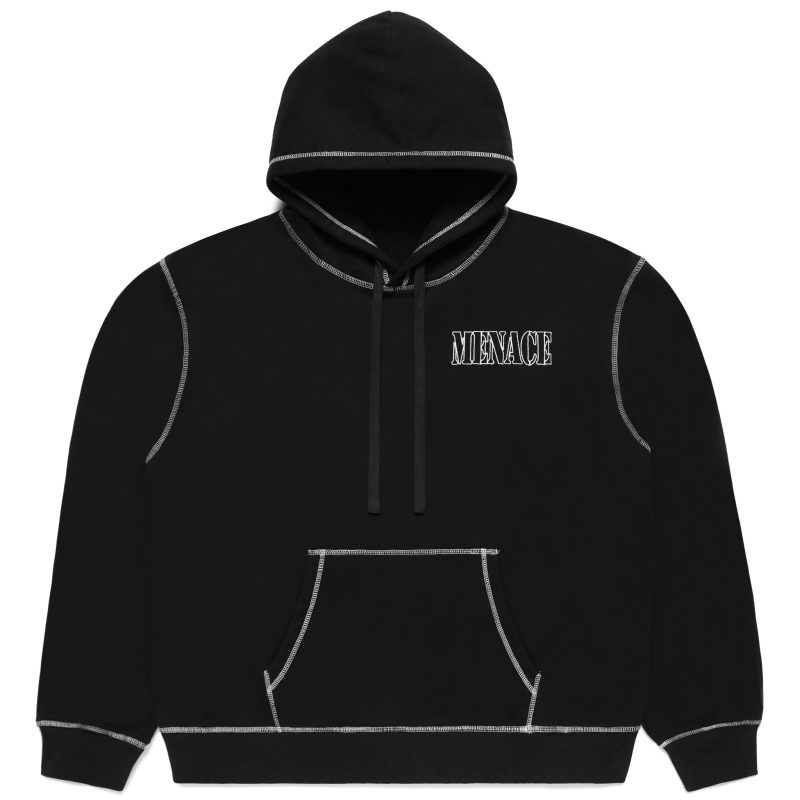 Black Menace Contrast Stitch Hoodie 1