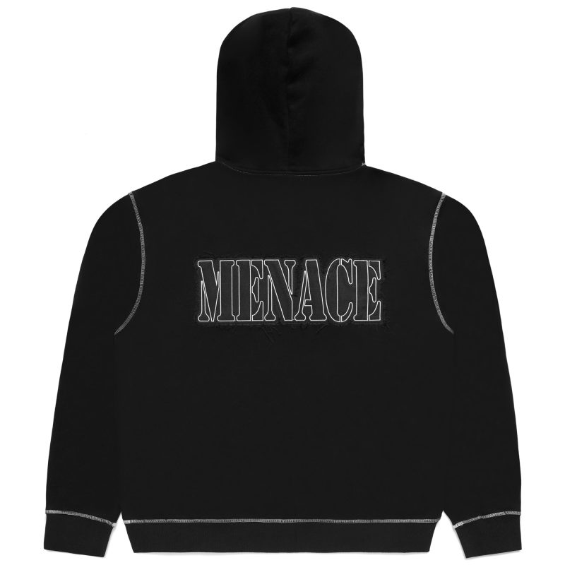 Black Menace Contrast Stitch Hoodie 2