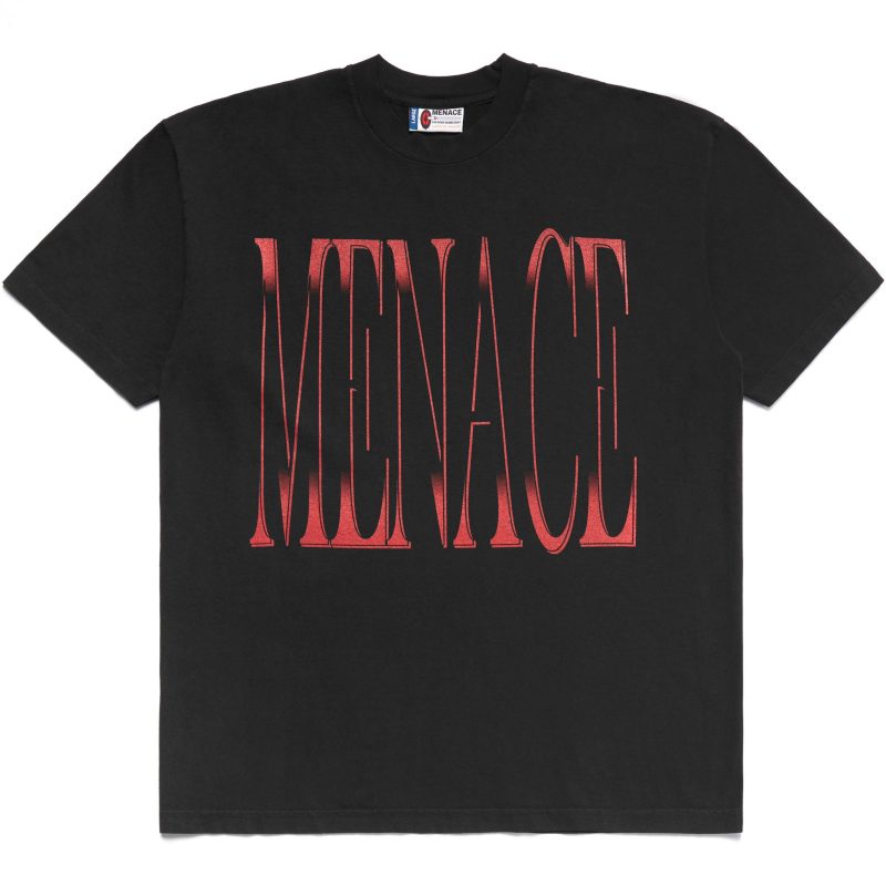 Black Menace Red Logo Gradient Tee