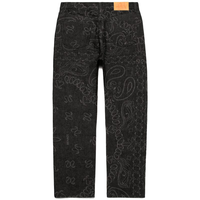 Black Menasssce Bandana Denim Jeans 1