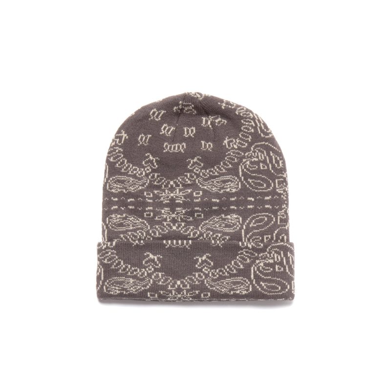 Brown Paisley Beanie 2