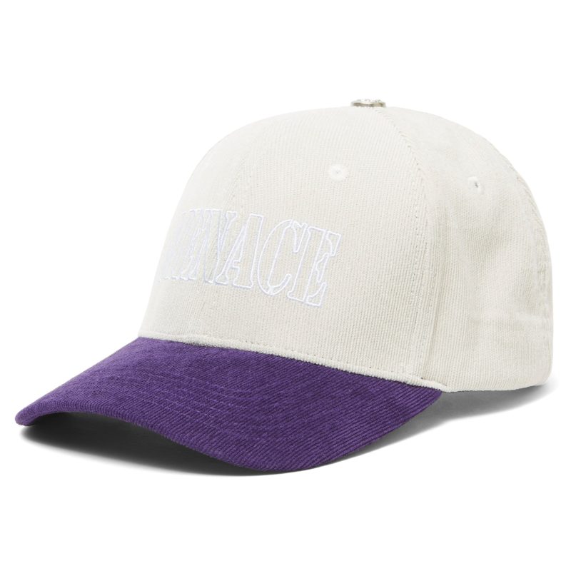 Cream Cord Menace Logo Hat 1