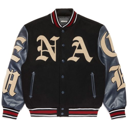 God Willing Varsity Jacket Black 1