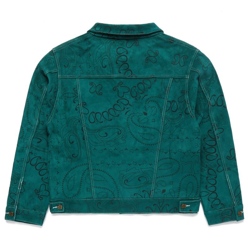 Green Paisley Suede Jacket 2