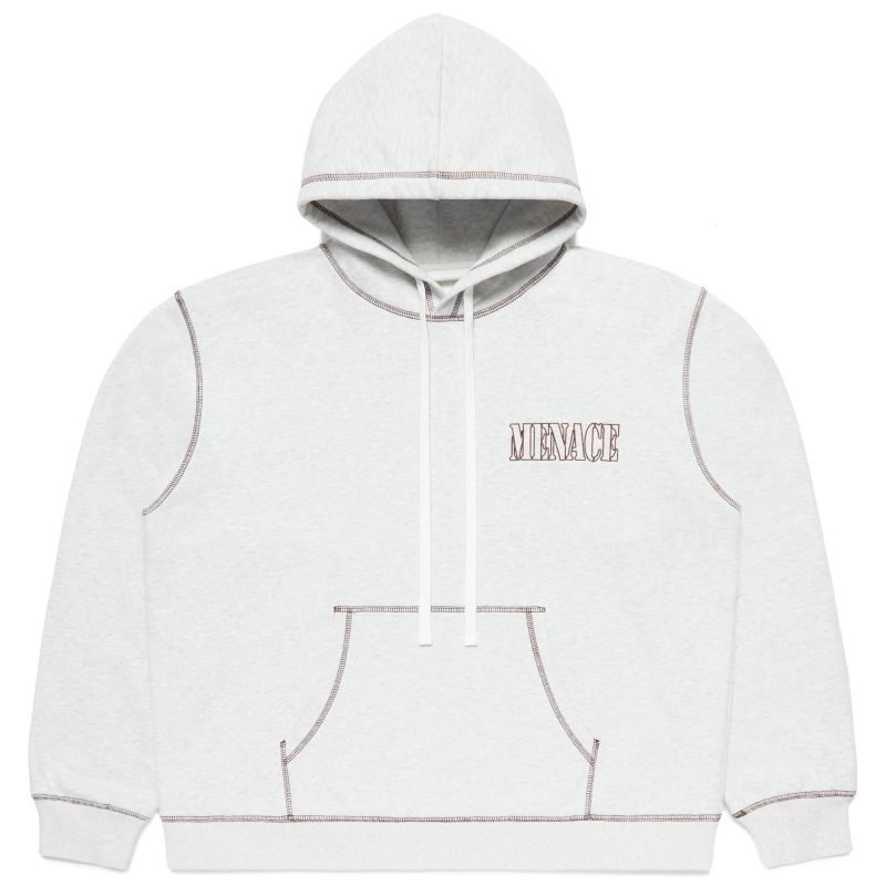 Grey Menace Contrast Stitch Hoodie 1