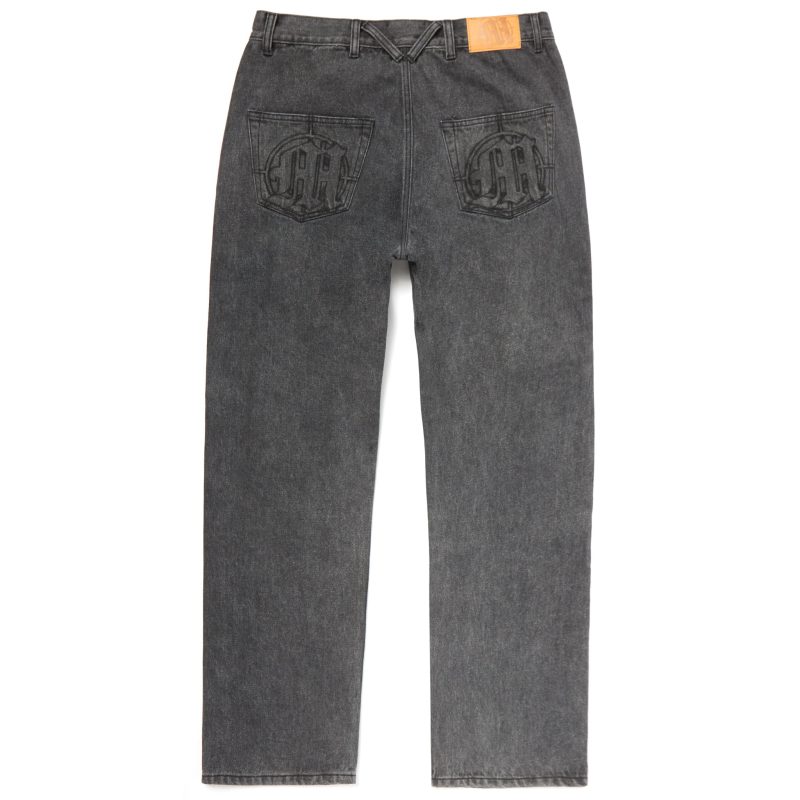 Grey Menace Distress Logo Jeans 2