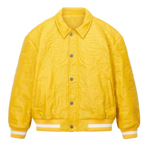 LEATHEREMBROIDERYJACKET GOLD 1