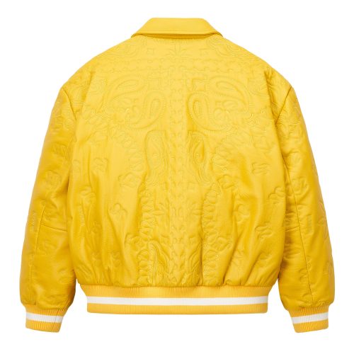 LEATHEREMBROIDERYJACKET GOLD 2