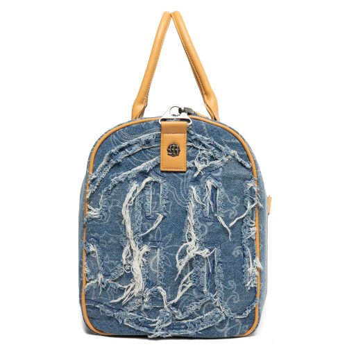 Menace Denim Paisley Duffle Bag 4