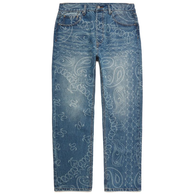 Menace Paisley Denim Pants 1