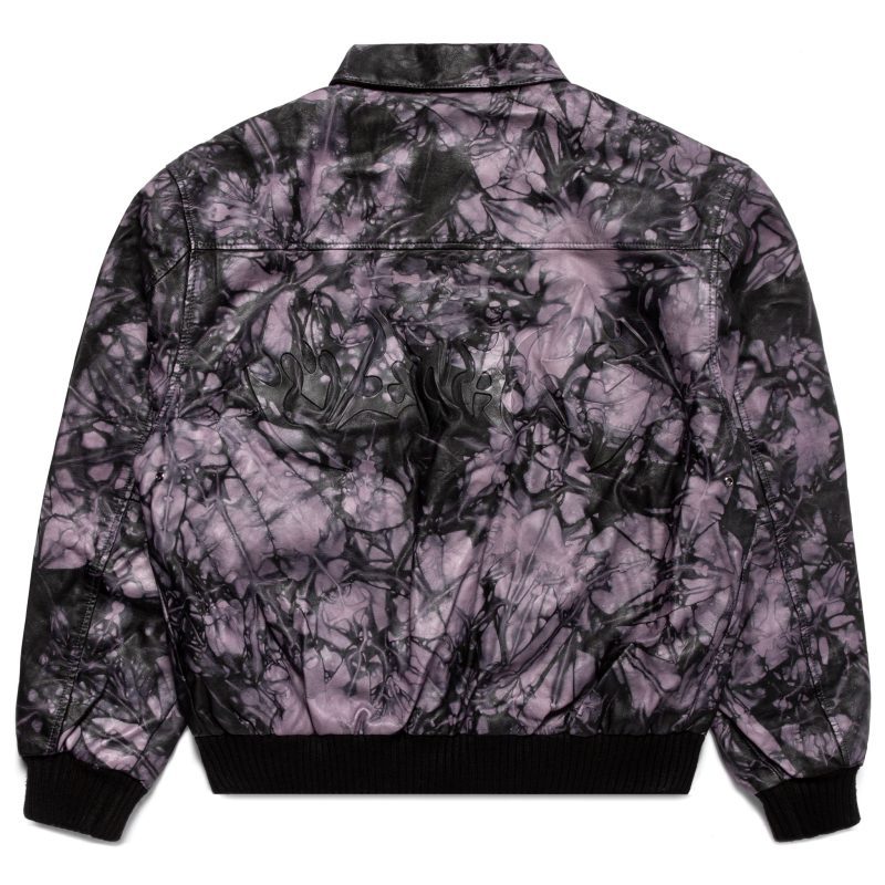 Purple Shatter Menace Leather Jacket 2