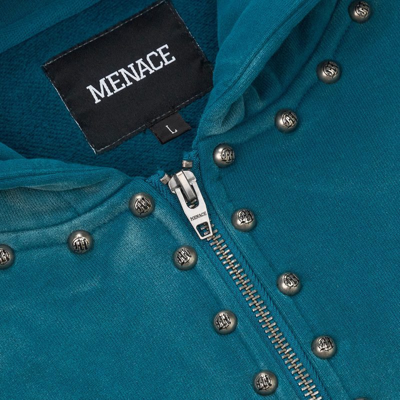 RIVET HOODIE TEAL 3