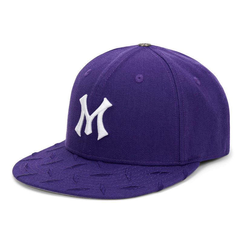 STEELEMBOSSEDFITTEDHAT PURPLE 1