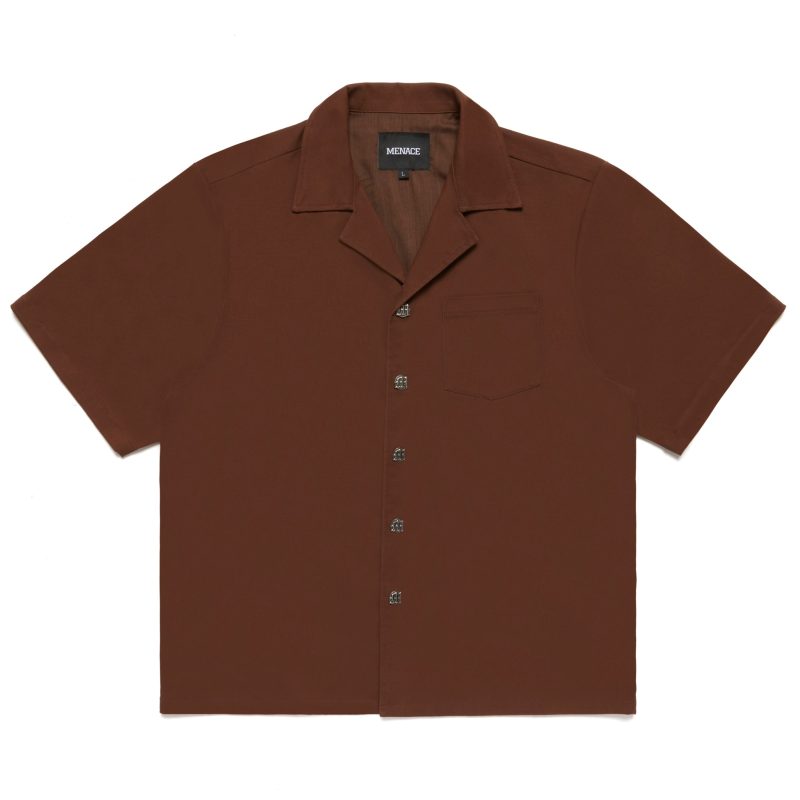 SkeletalEmbossedShirtBrown1