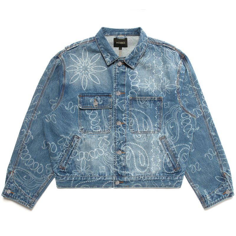 blue Menace Denim Paisley Jacket 1copy