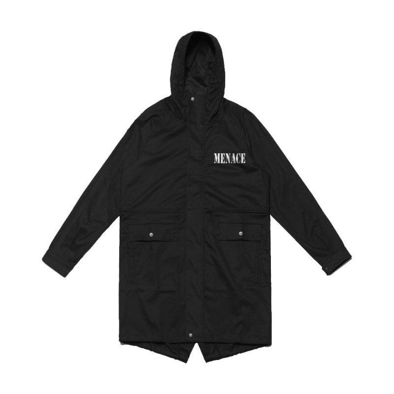 cutsew parka black front