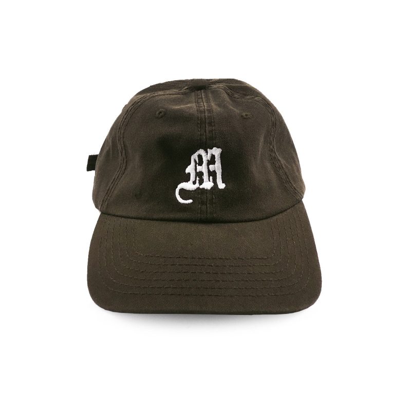 hat m brown front