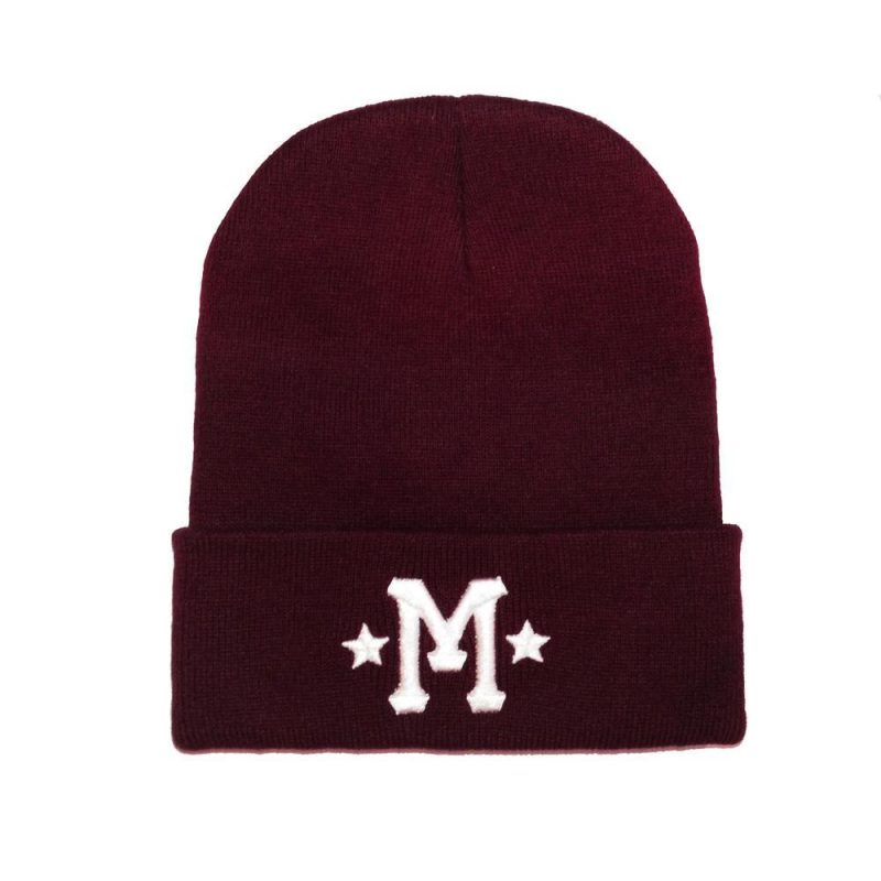 m burgundy beanie