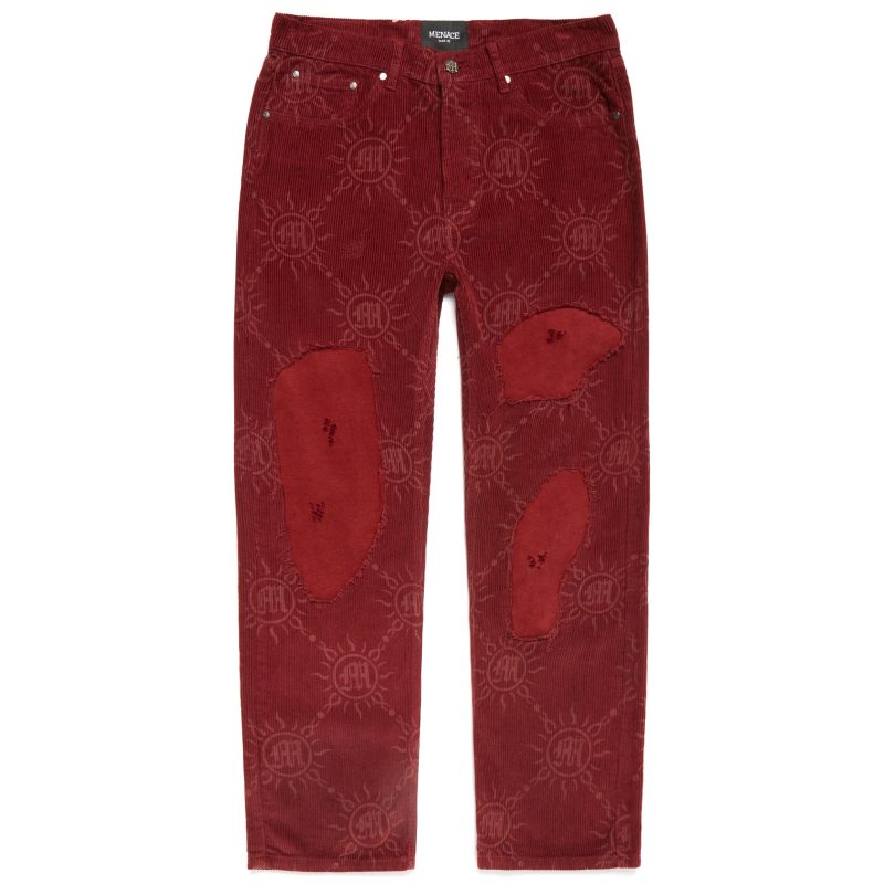 red Corduroy Pants 1v